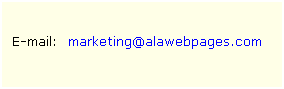 Text Box:  
 
E-mail:  marketing@alawebpages.com   
